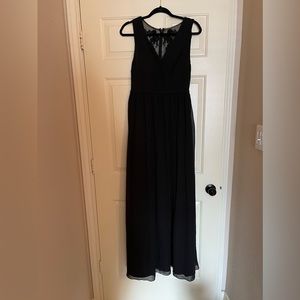 Black long formal dress. Never worn